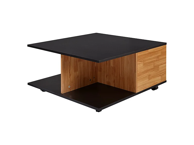 table basse 70x70cm table de salon table basse avec 2 tiroirs