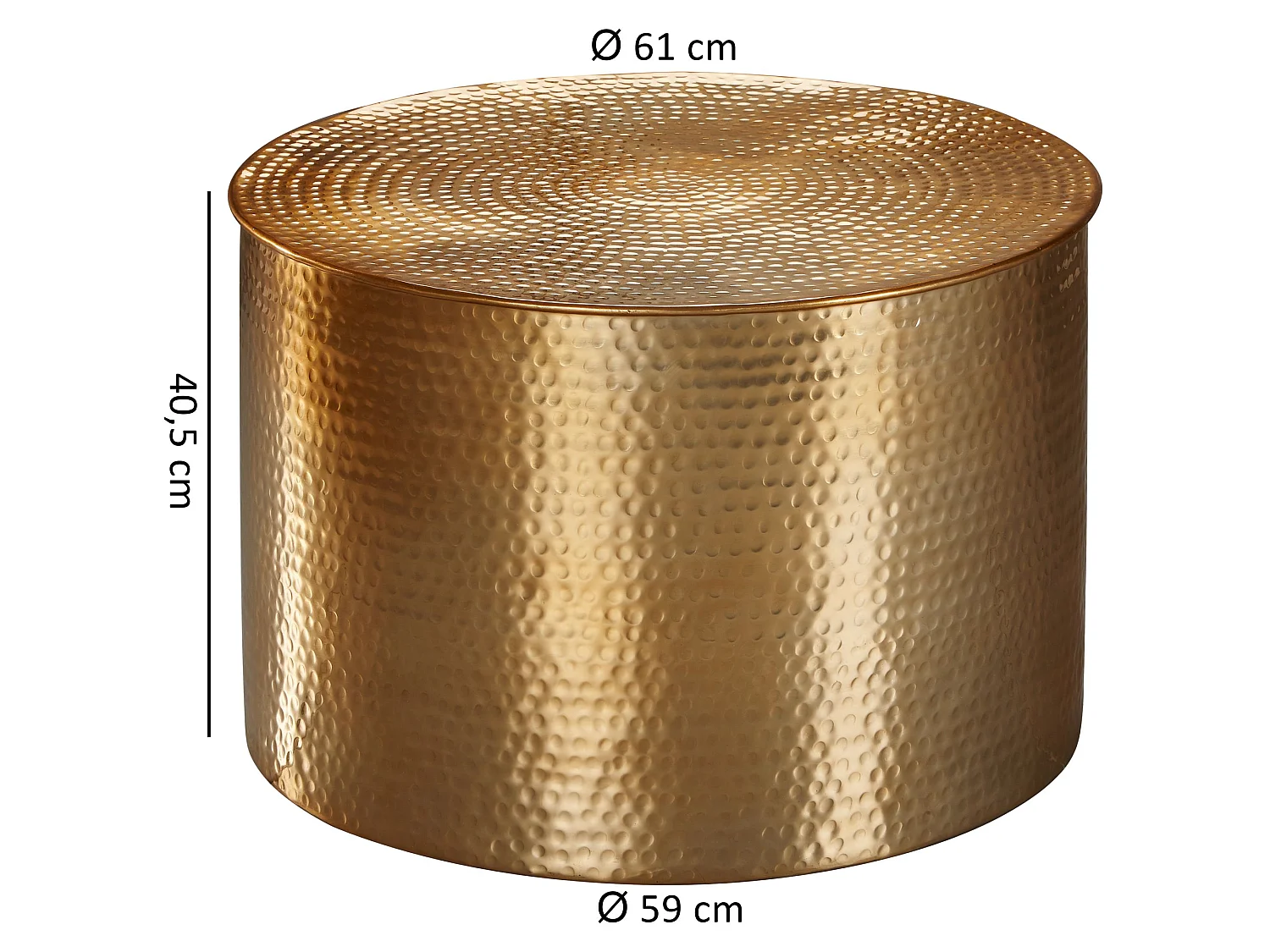 Table Basse Métal 61x40,5x61 cm Table d'appoint Design Bout de canapé