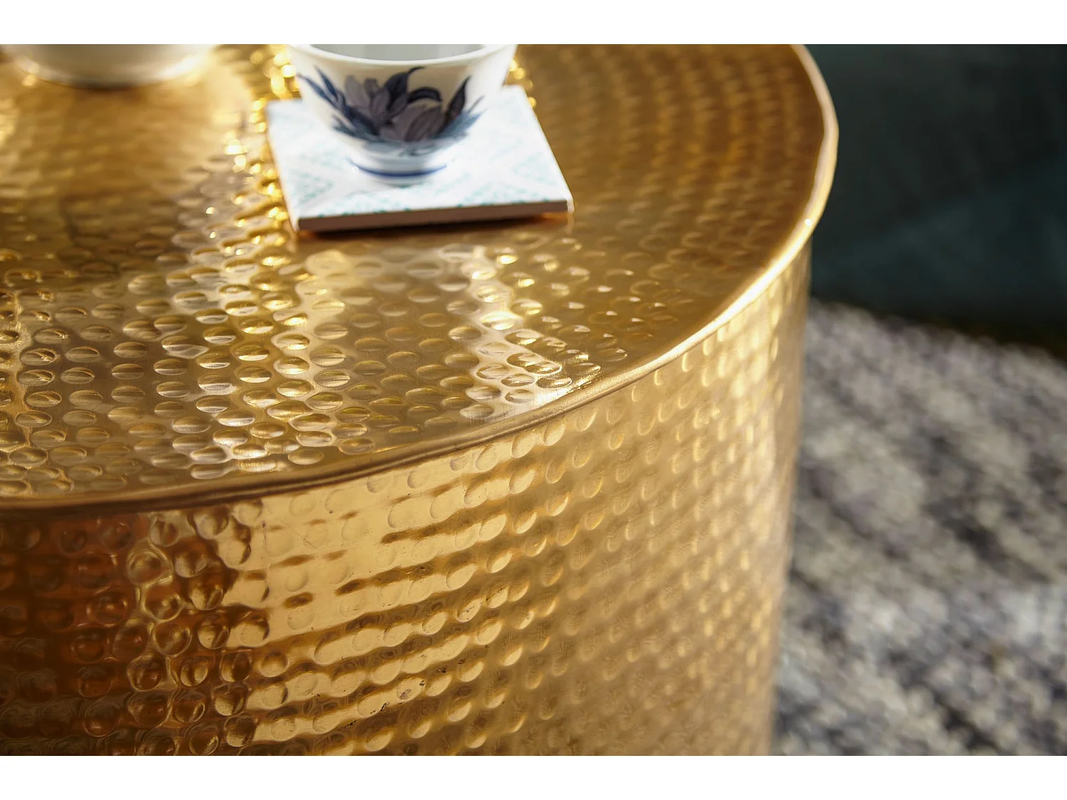 Table Basse Métal 61x40,5x61 cm Table d'appoint Design Bout de canapé