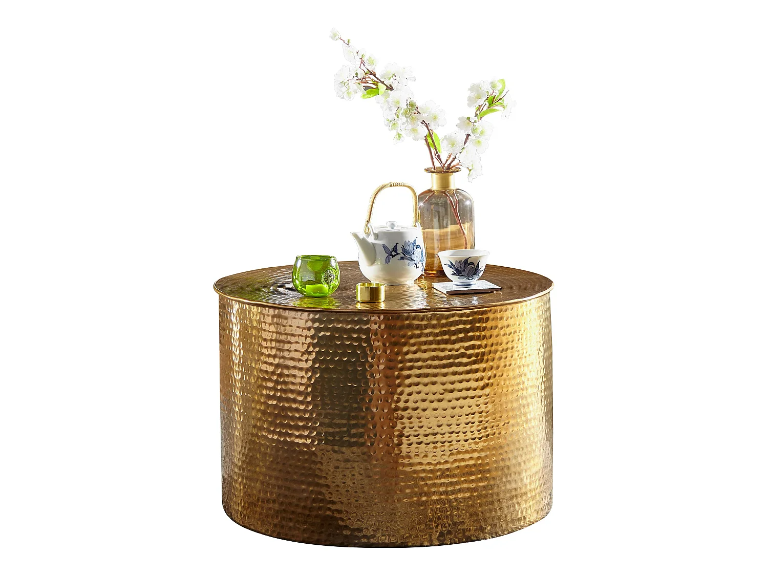 Table Basse Métal 61x40,5x61 cm Table d'appoint Design Bout de canapé