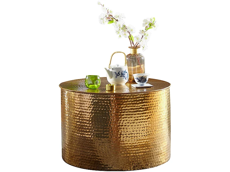 Table Basse Métal 61x40,5x61 cm Table d'appoint Design Bout de canapé