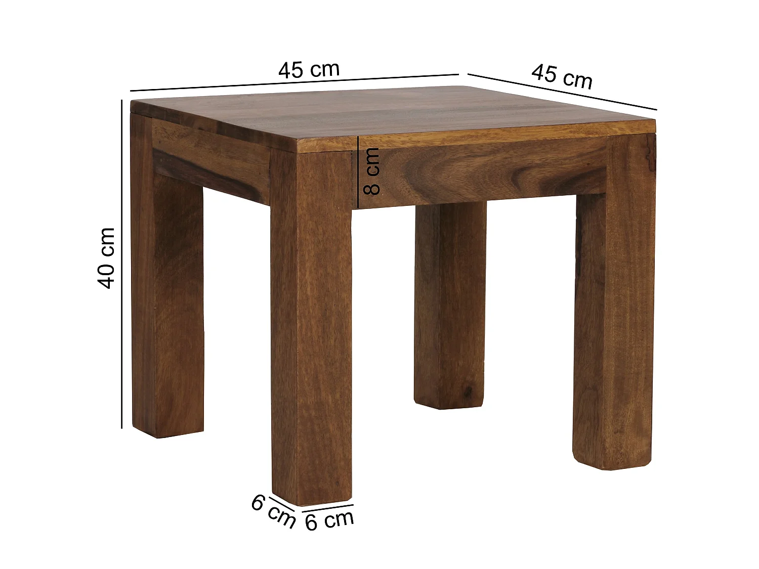 Couchtisch Massiv-Holz 45cm Wohnzimmertisch Landhaus Beistelltisch