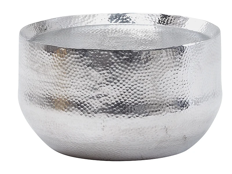 Table Basse de Salon 60x60x35 cm Table de Canapé Metal Orientale Ronde