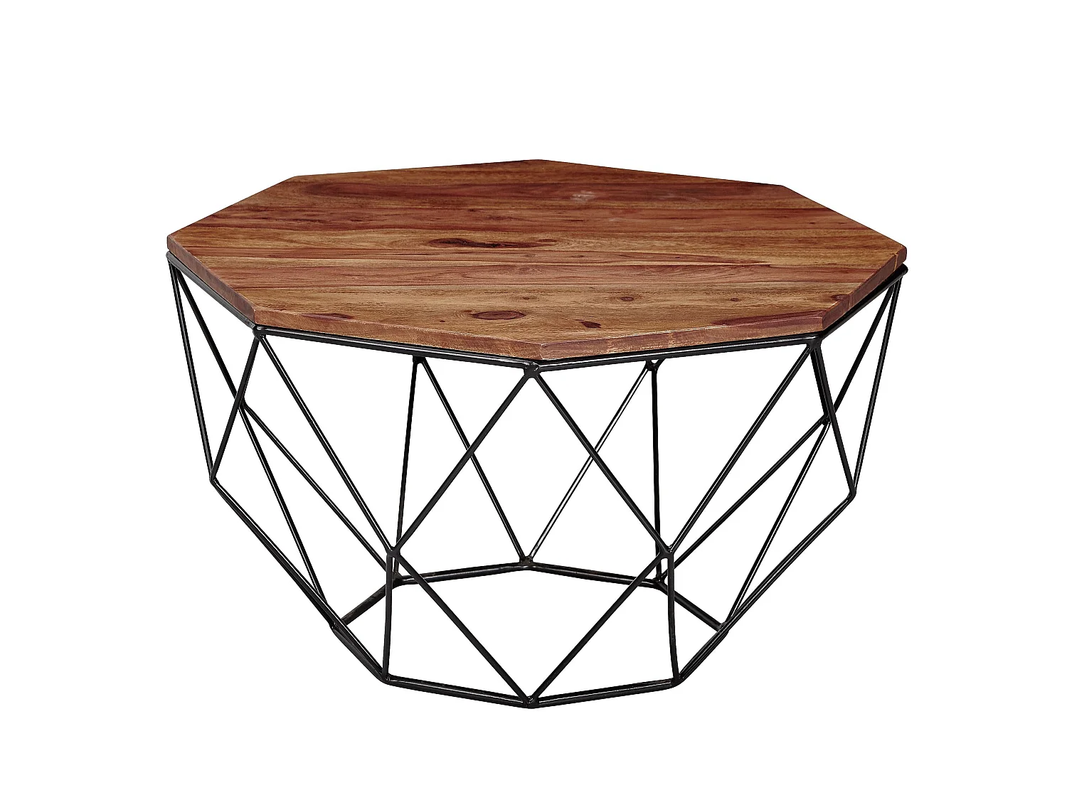 Table Basse de Salon 66x66x40 cm Table Canapé Bois Metal Industriel