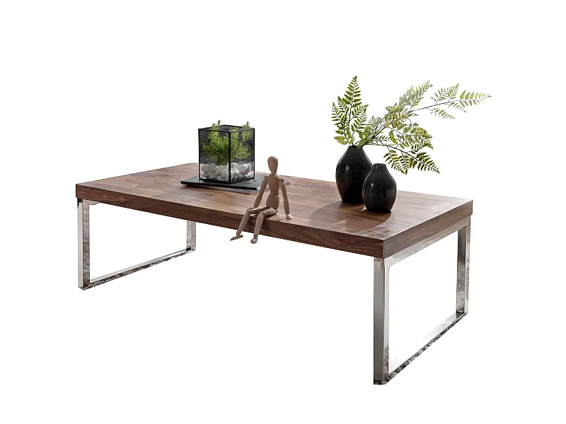 Massiver Couchtisch 120 cm Wohnzimmertisch Holz Tisch Massiv Beistelltisch