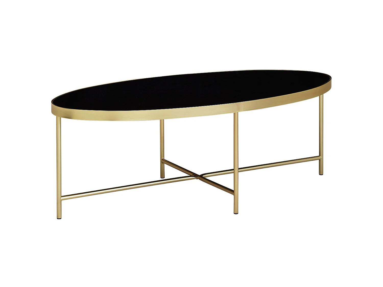 table basse en verre noir table de salon ovale 110 x 56 table en verre or