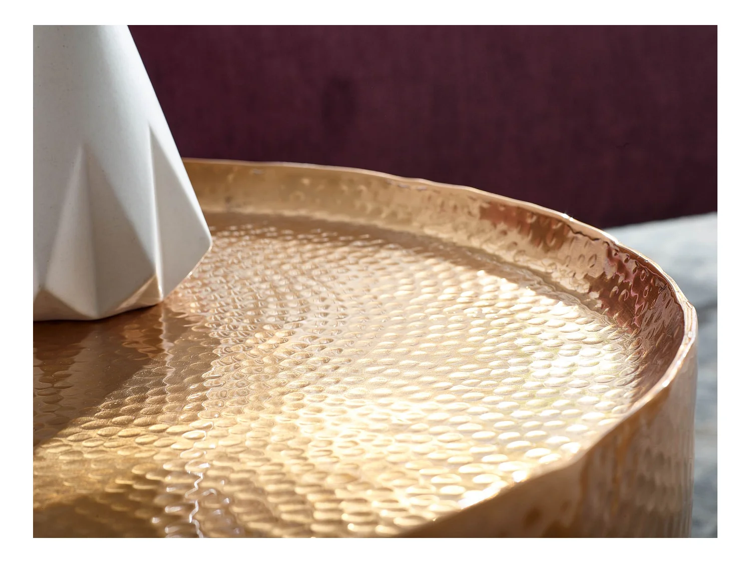 Couchtisch Sofatisch Metall 60x60x35 cm Wohnzimmertisch Rund Tisch Klein