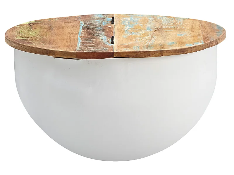 Couchtisch Massivholz Ø 60cm Wohnzimmertisch Rund Sofatisch Tisch Modern