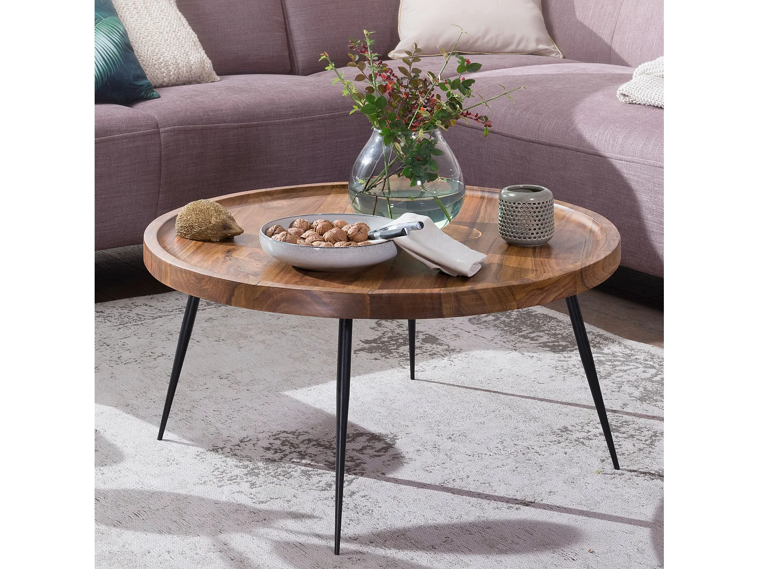 Couchtisch FB51040 Wohnzimmertisch Holz Massiv Sofatisch Tisch Wohnzimmer