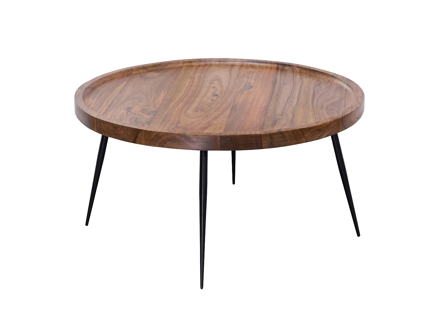Table Basse Bois Massif Métal 75x39x75cm Table d'appoint Table de salon