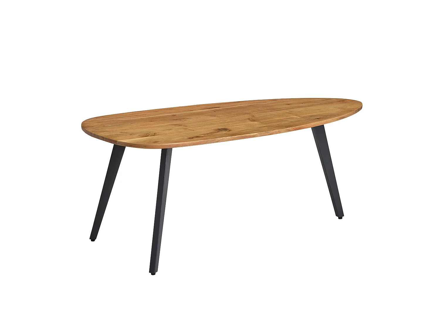 table basse acacia 110x60cm table de salon bois massif table bois / métal