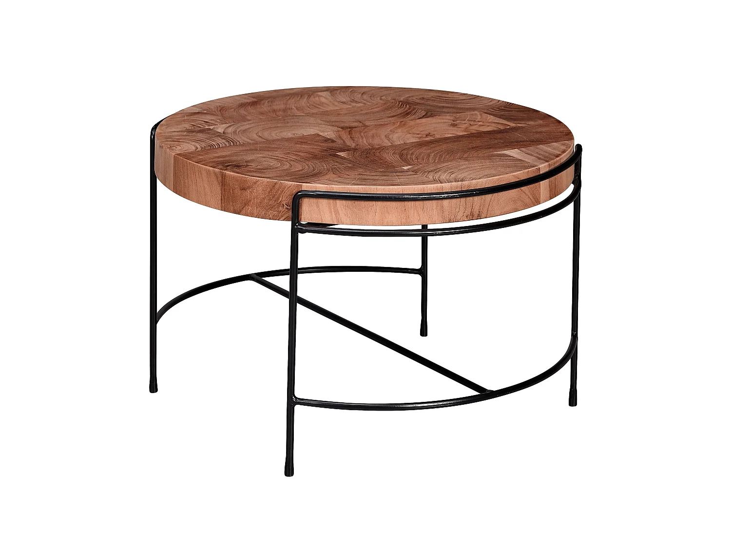 table basse 62x40x62 cm table de salon table basse ronde en bois massif