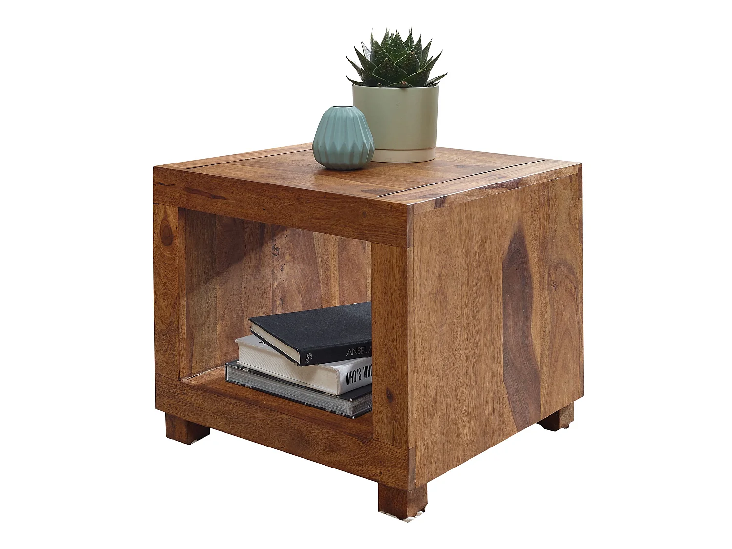 Table Basse Bois Massif 50x45x50cm Table d'appoint Table de salon Design
