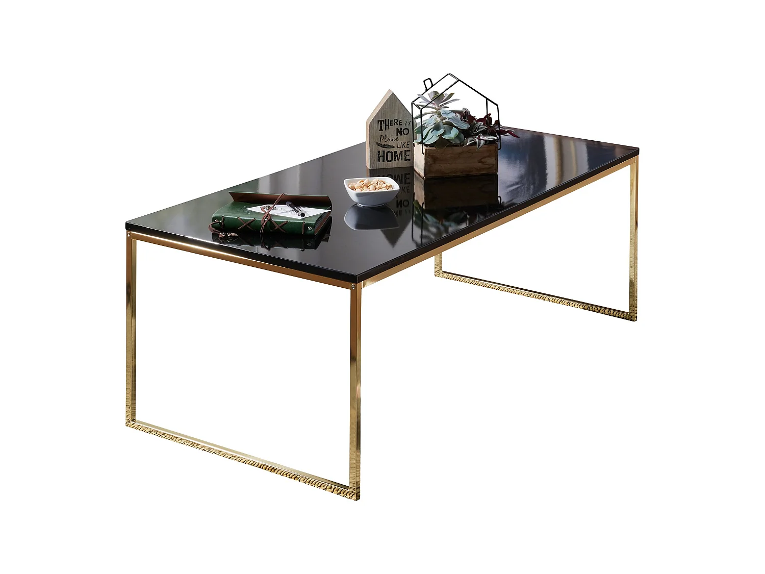 Table Basse Bois / Métal 120x45x60cm Table d'appoint Table de salon