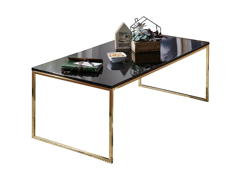 Couchtisch 120 cm Metall Holz Wohnzimmertisch Beistelltisch schwarz