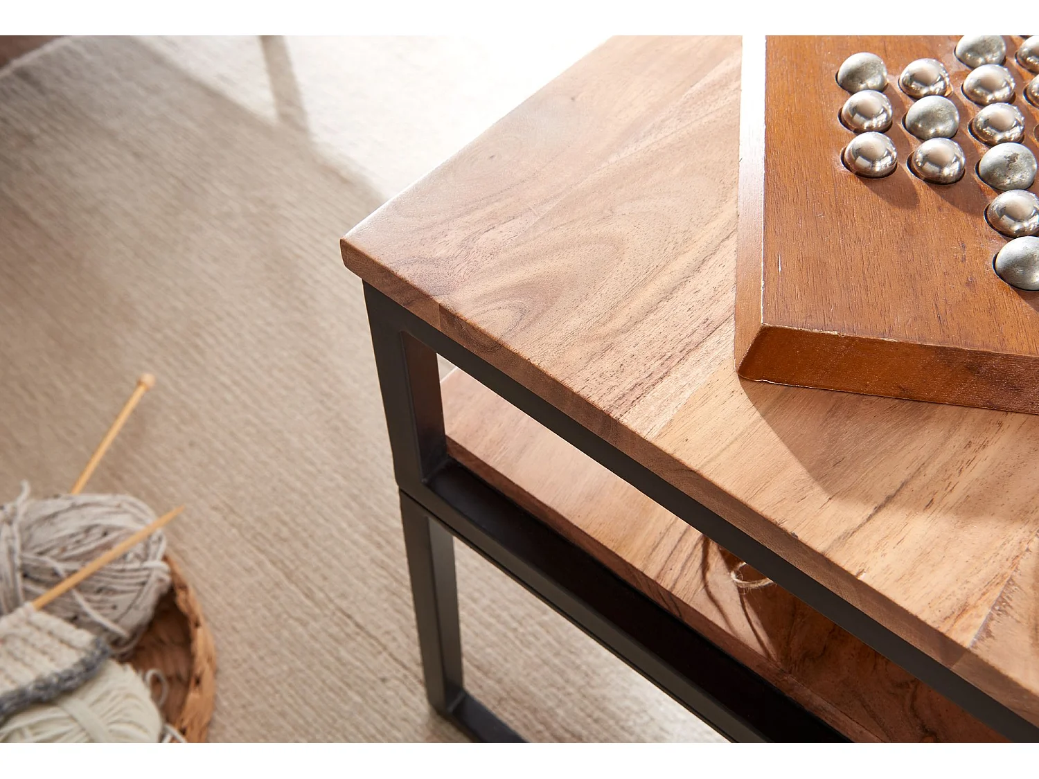 Couchtisch 100x60x45 cm Holz Massiv Wohnzimmertisch Modern Sofatisch