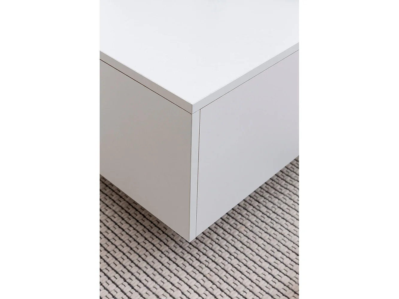 Couchtisch Weiß 60 x 60 cm Wohnzimmertisch Beistelltisch Quadratisch