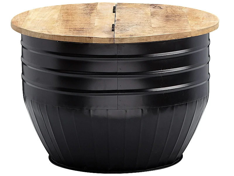 Table Basse Bois Massif 60x41x60 cm Table d'appoint Table de salon Rond