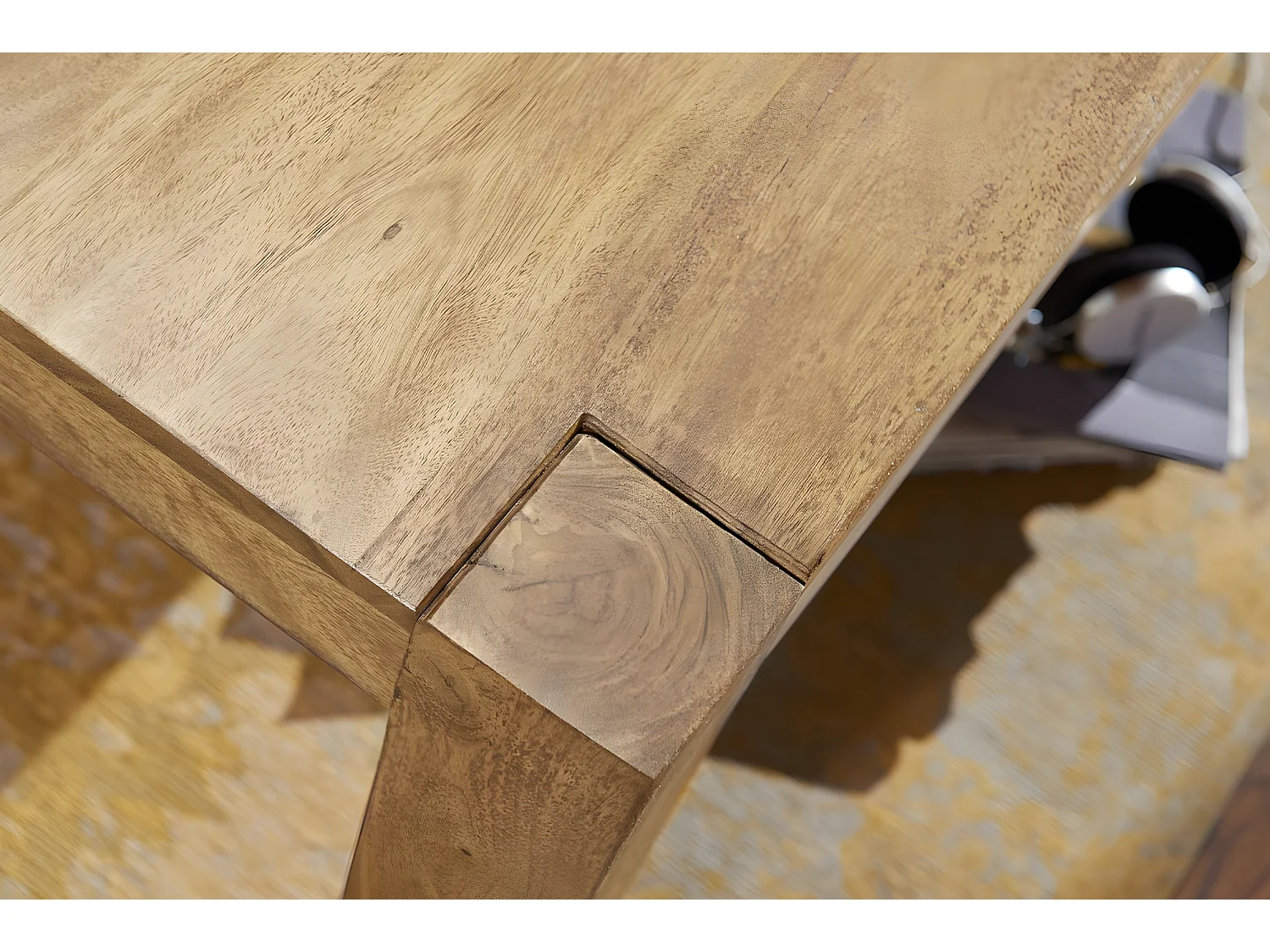 Table Basse Bois Massif 110x40x60 cm Table d'appoint Table de salon