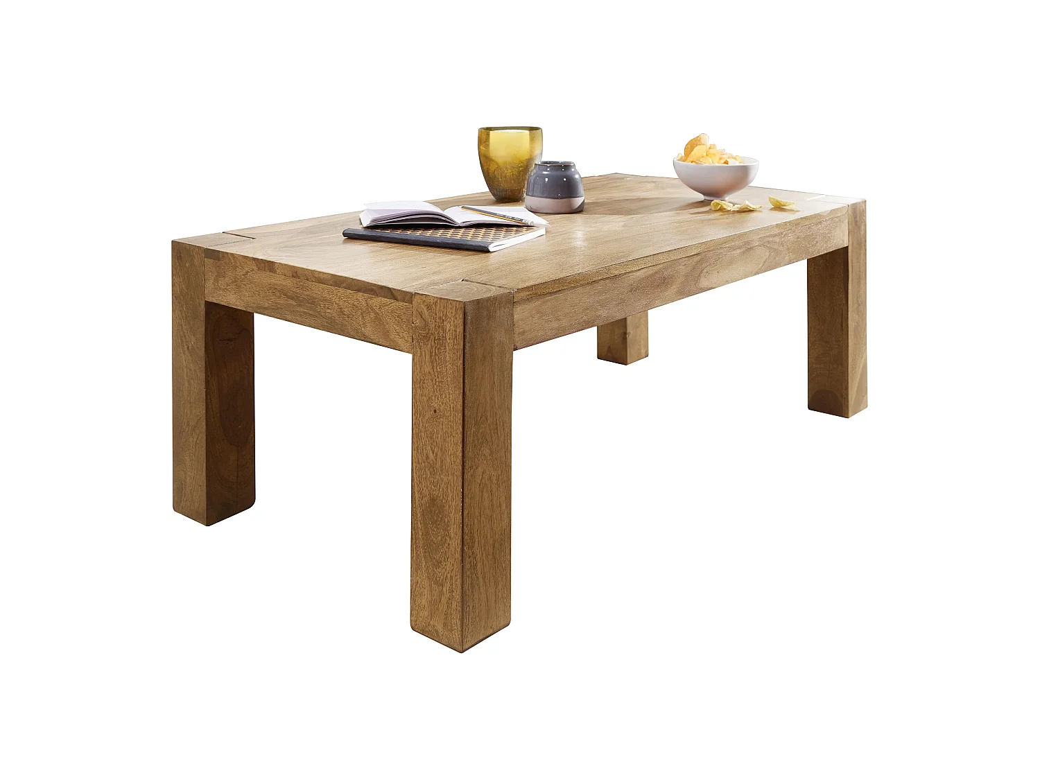 Table Basse Bois Massif 110x40x60 cm Table d'appoint Table de salon