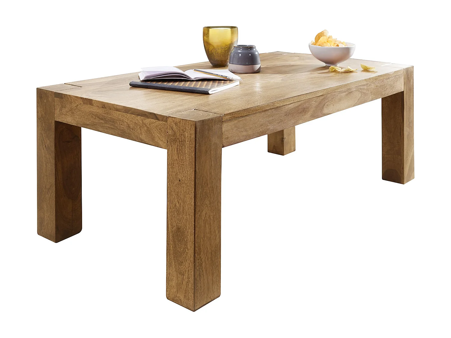 Table Basse Bois Massif 110x40x60 cm Table d'appoint Table de salon