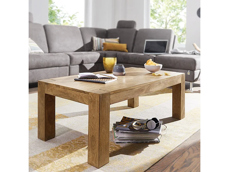 Table Basse Bois Massif 110x40x60 cm Table d'appoint Table de salon