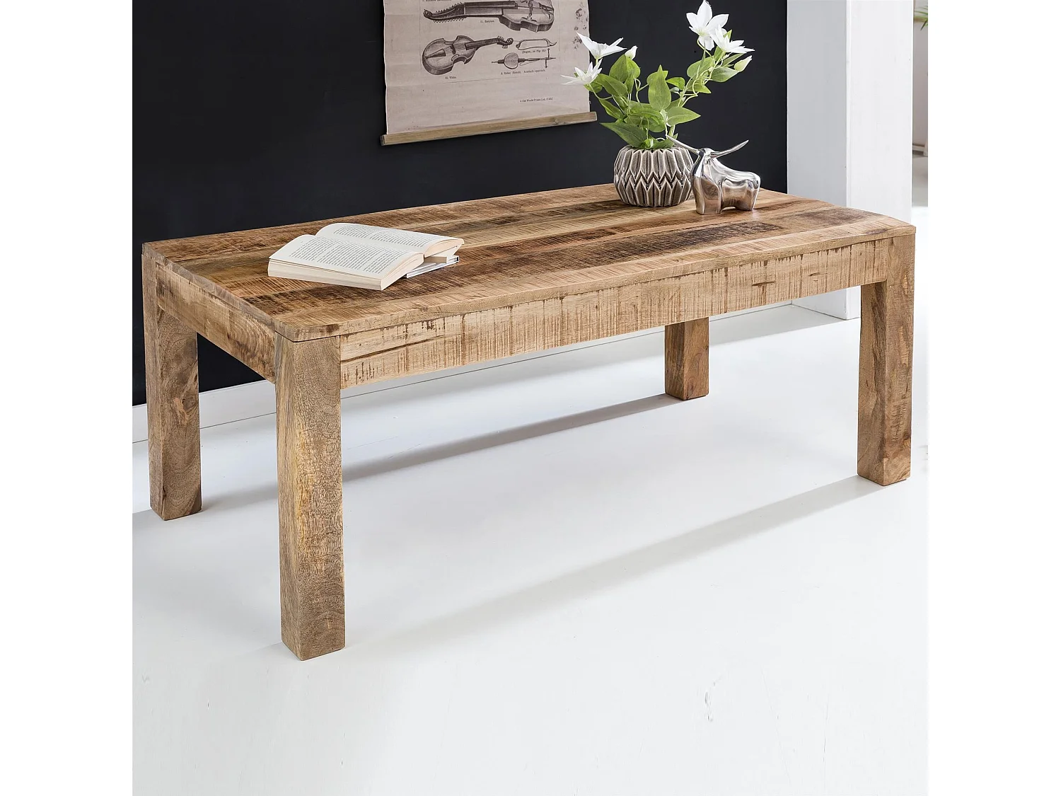 Couchtisch 110 x 60 cm Wohnzimmertisch Sofatisch Holztisch Tisch Natur