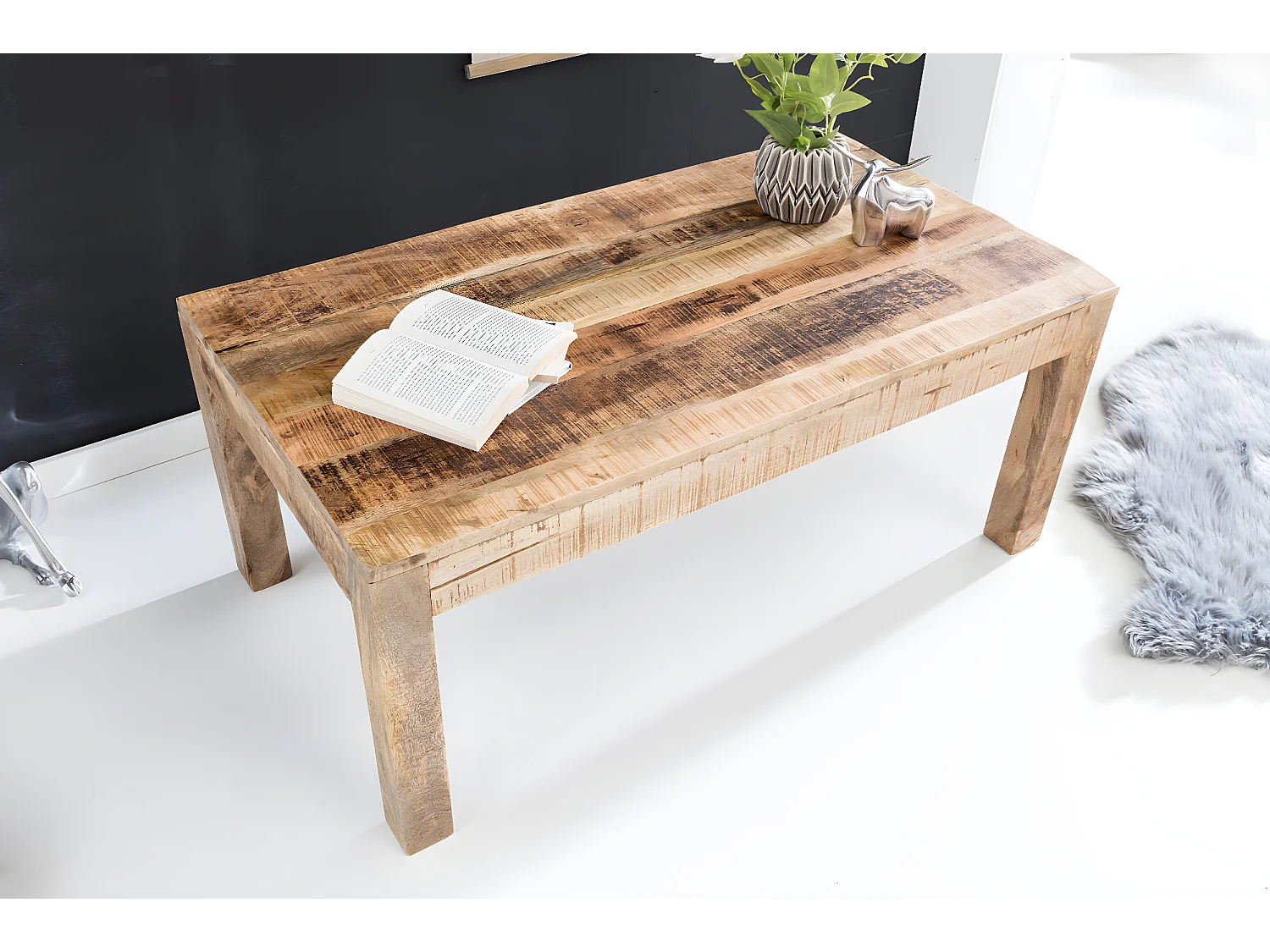 Couchtisch 110 x 60 cm Wohnzimmertisch Sofatisch Holztisch Tisch Natur