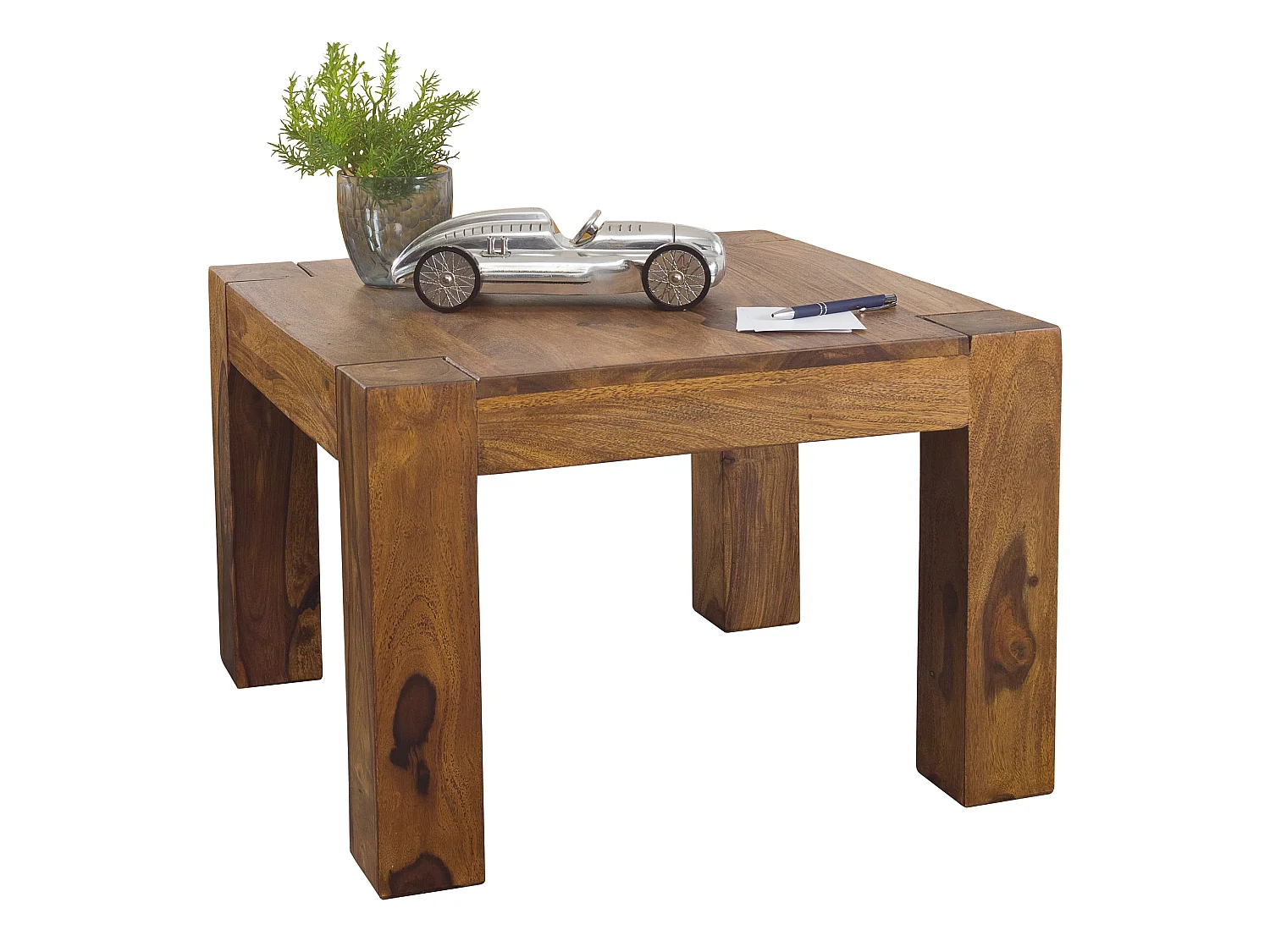 Table Basse Bois Massif 60x40x60cm Table d'appoint Table de salon Design