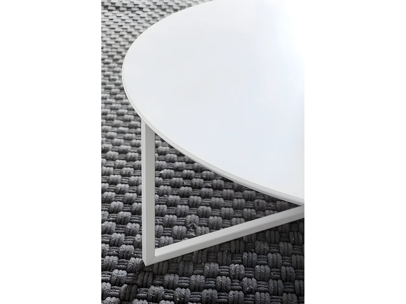 Couchtisch 80cm Rund Weiß Matt Design Wohnzimmertisch Sofa Beistell Tisch