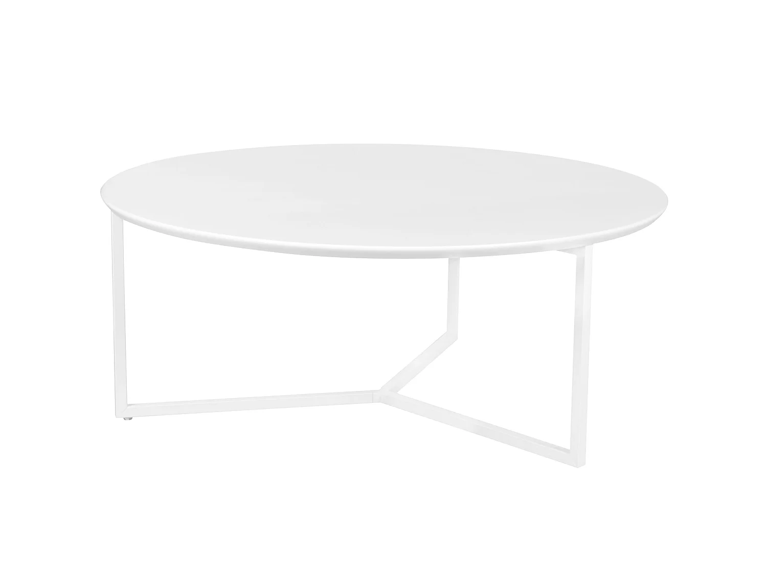 Couchtisch 80cm Rund Weiß Matt Design Wohnzimmertisch Sofa Beistell Tisch