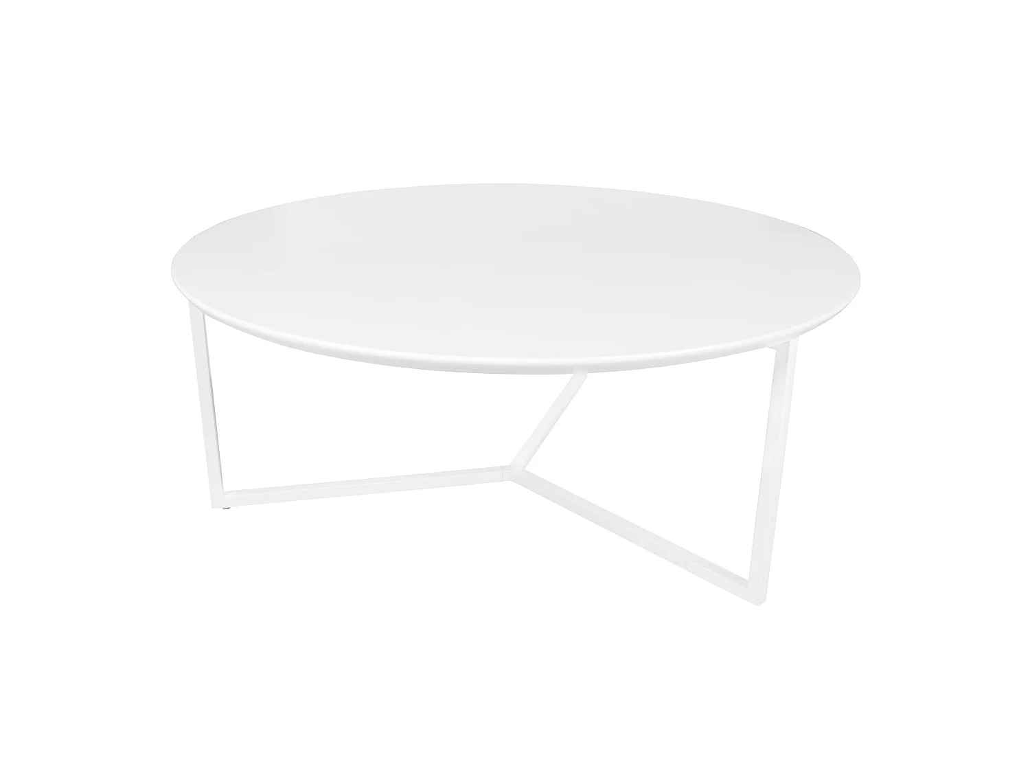 Couchtisch 80cm Rund Weiß Matt Design Wohnzimmertisch Sofa Beistell Tisch