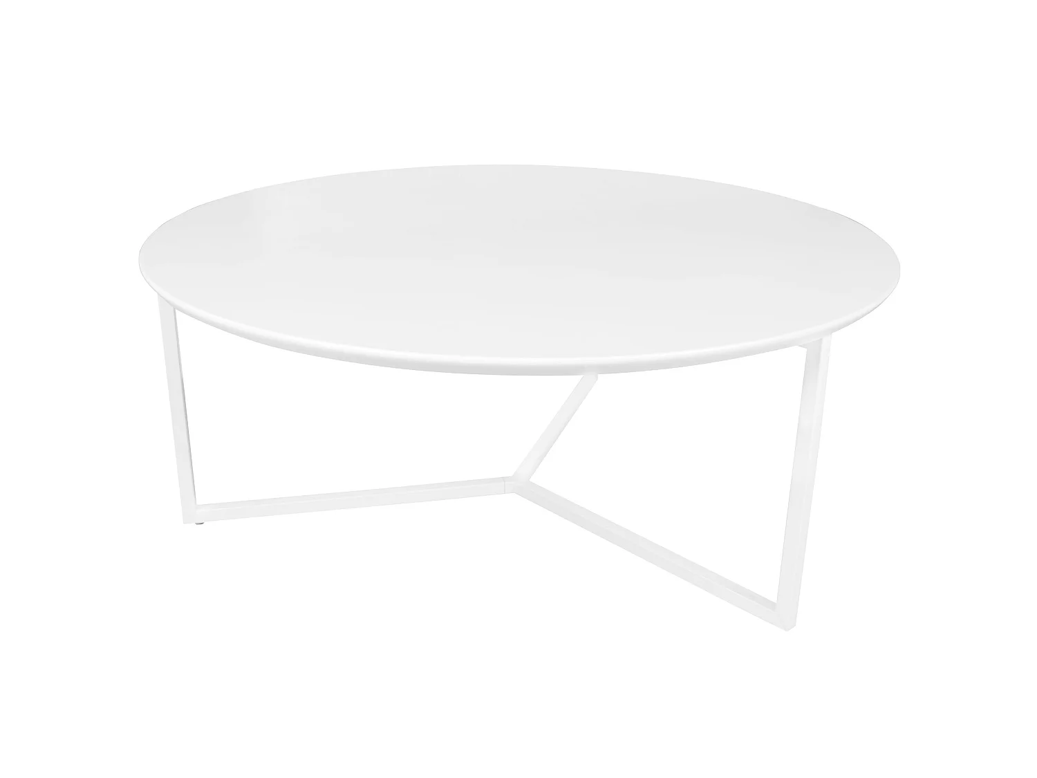 Table Basse Bois Blanc ø 80cm Table d'appoint Table de salon Rond Design