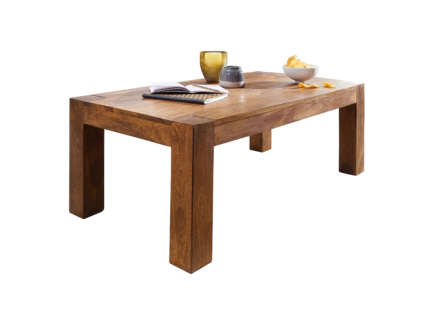 Table Basse Bois Massif 110x40x60 cm Table d'appoint Table de salon