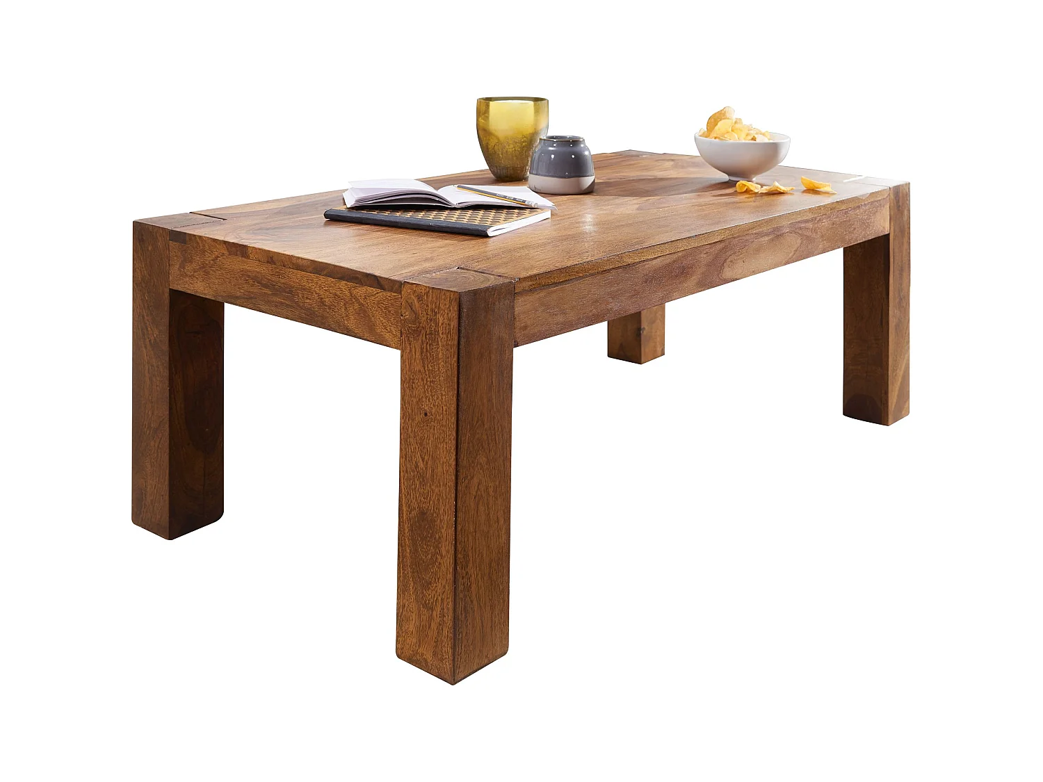 Table Basse Bois Massif 110x40x60 cm Table d'appoint Table de salon