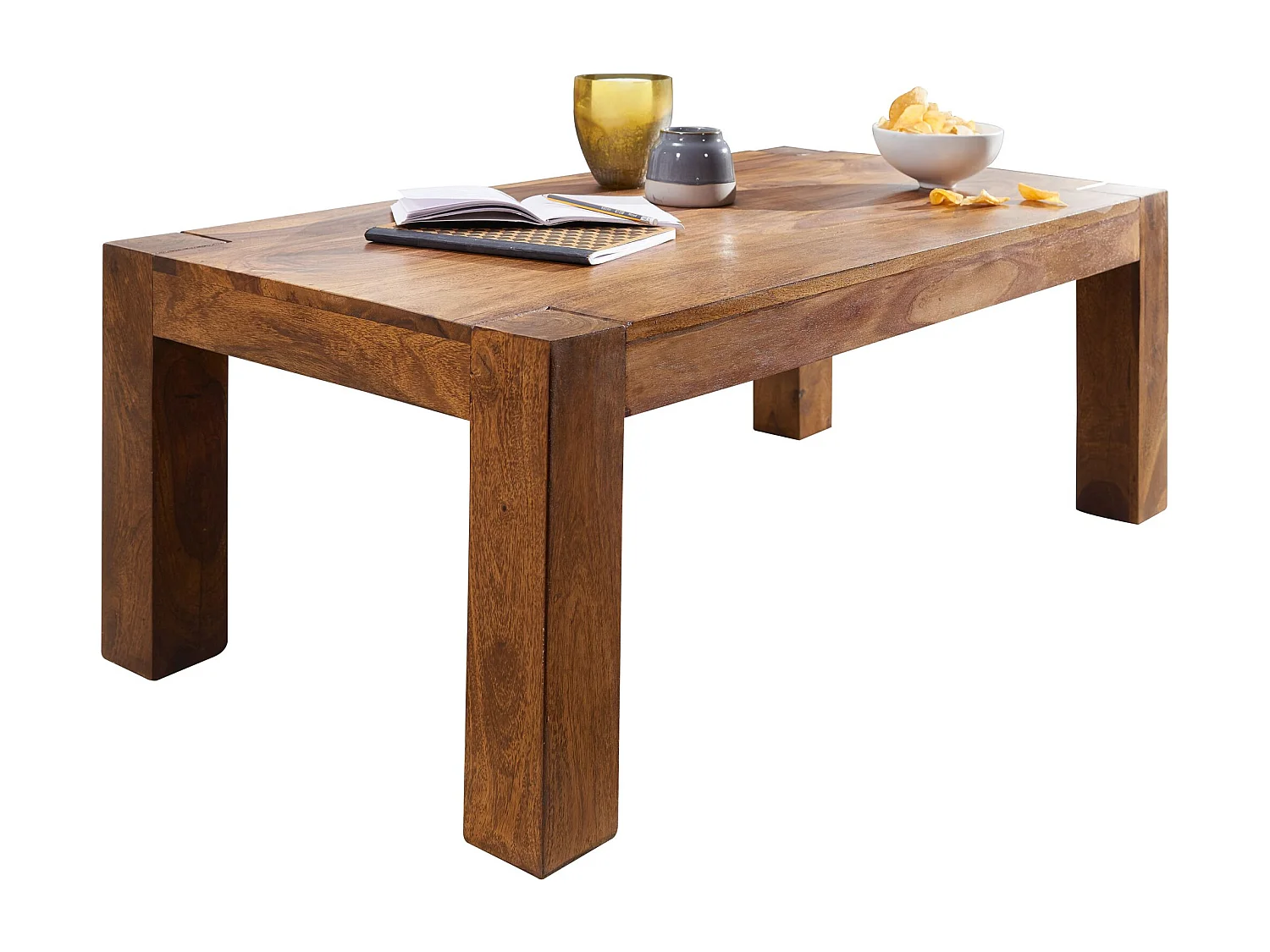 Table Basse Bois Massif 110x40x60 cm Table d'appoint Table de salon