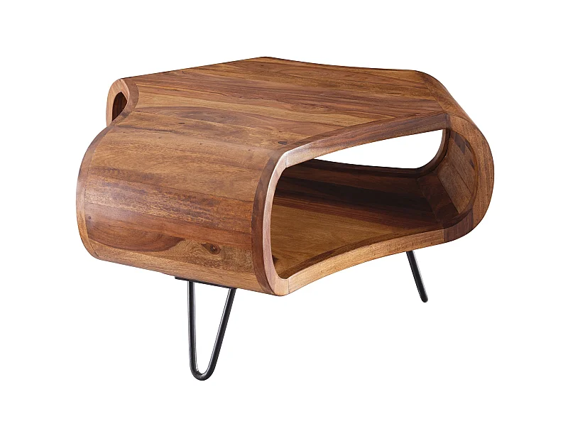 Couchtisch FB51410 55 x 55 x 38 cm Sheesham Wohnzimmertisch Massivholz