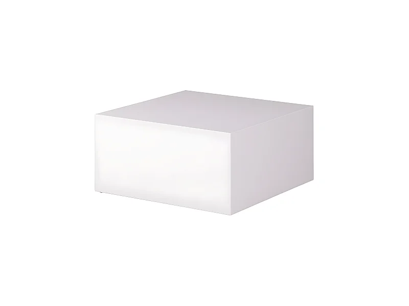 Couchtisch MONOBLOC Holztisch Weiß 60 cm Wohnzimmertisch Sofatisch Tisch