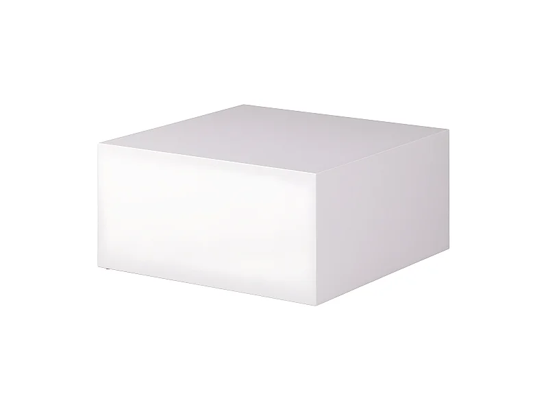 Couchtisch MONOBLOC Holztisch Weiß 60 cm Wohnzimmertisch Sofatisch Tisch