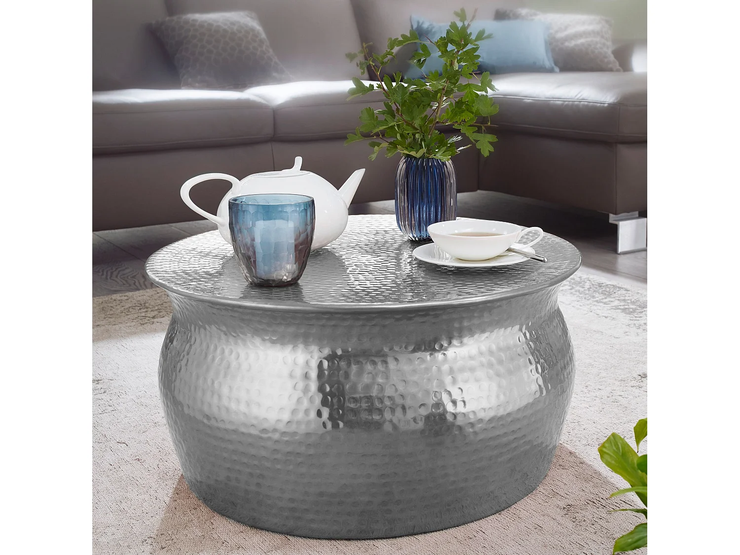 Table Basse Métal 60x30,5x60 cm Table d'appoint Design Bout de canapé