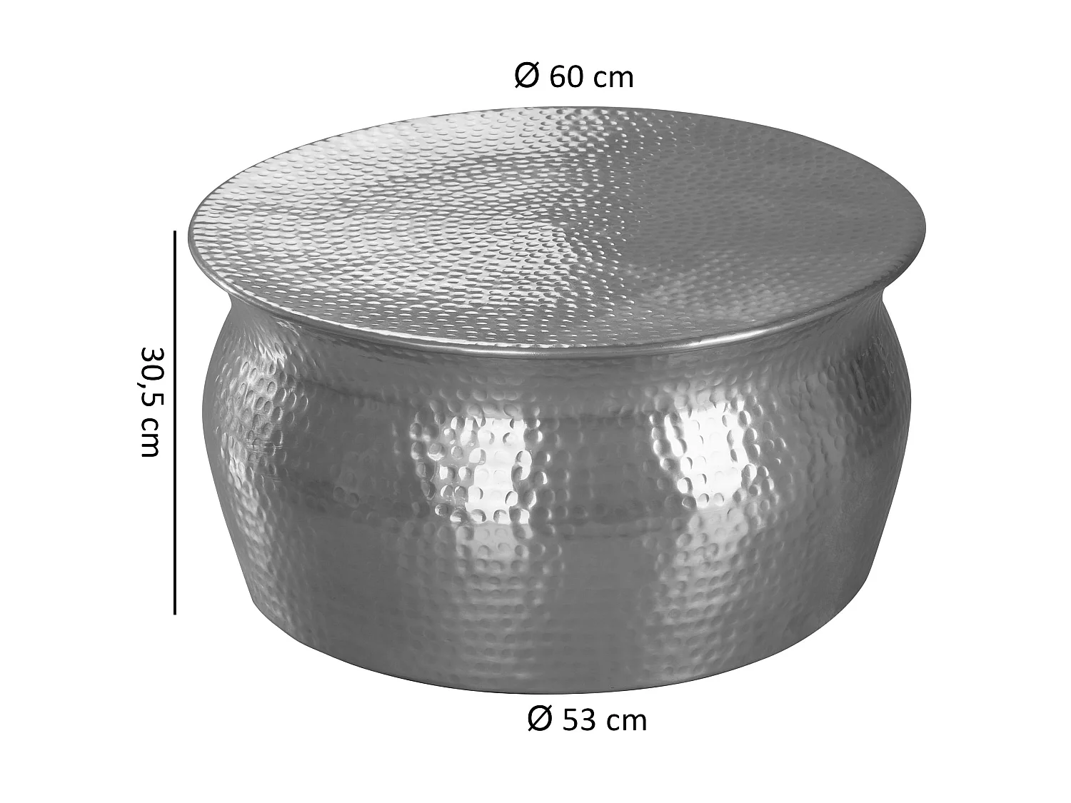 Table Basse Métal 60x30,5x60 cm Table d'appoint Design Bout de canapé