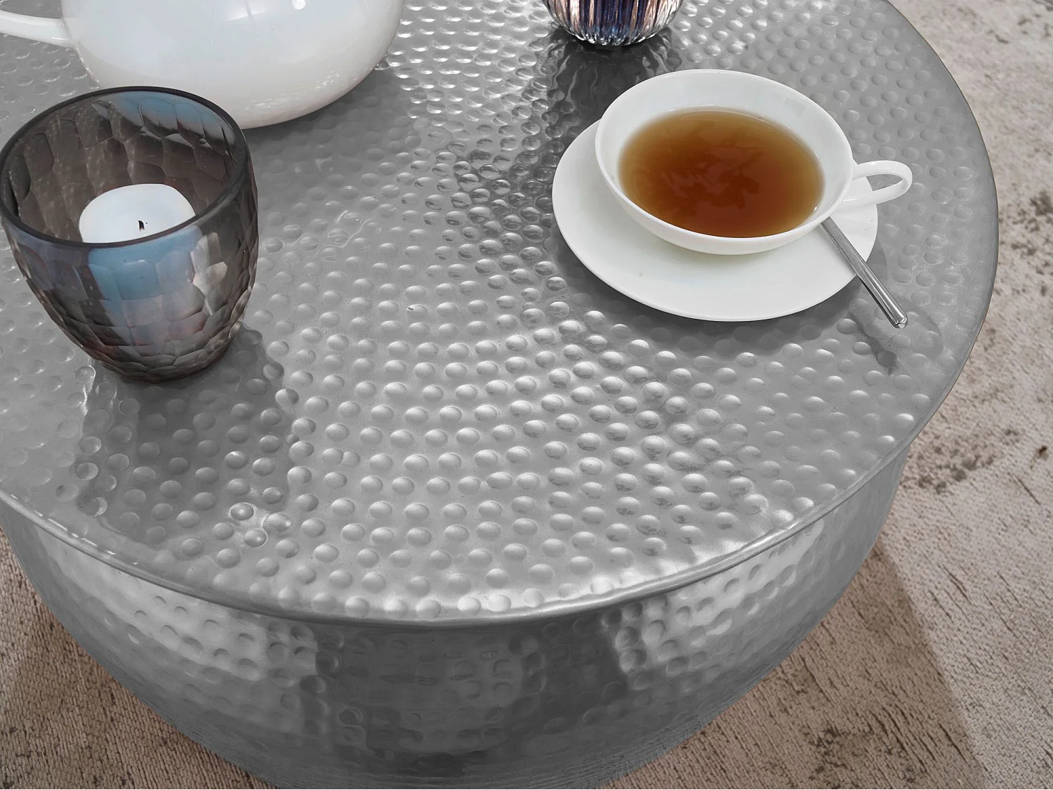 Table Basse Métal 60x30,5x60 cm Table d'appoint Design Bout de canapé