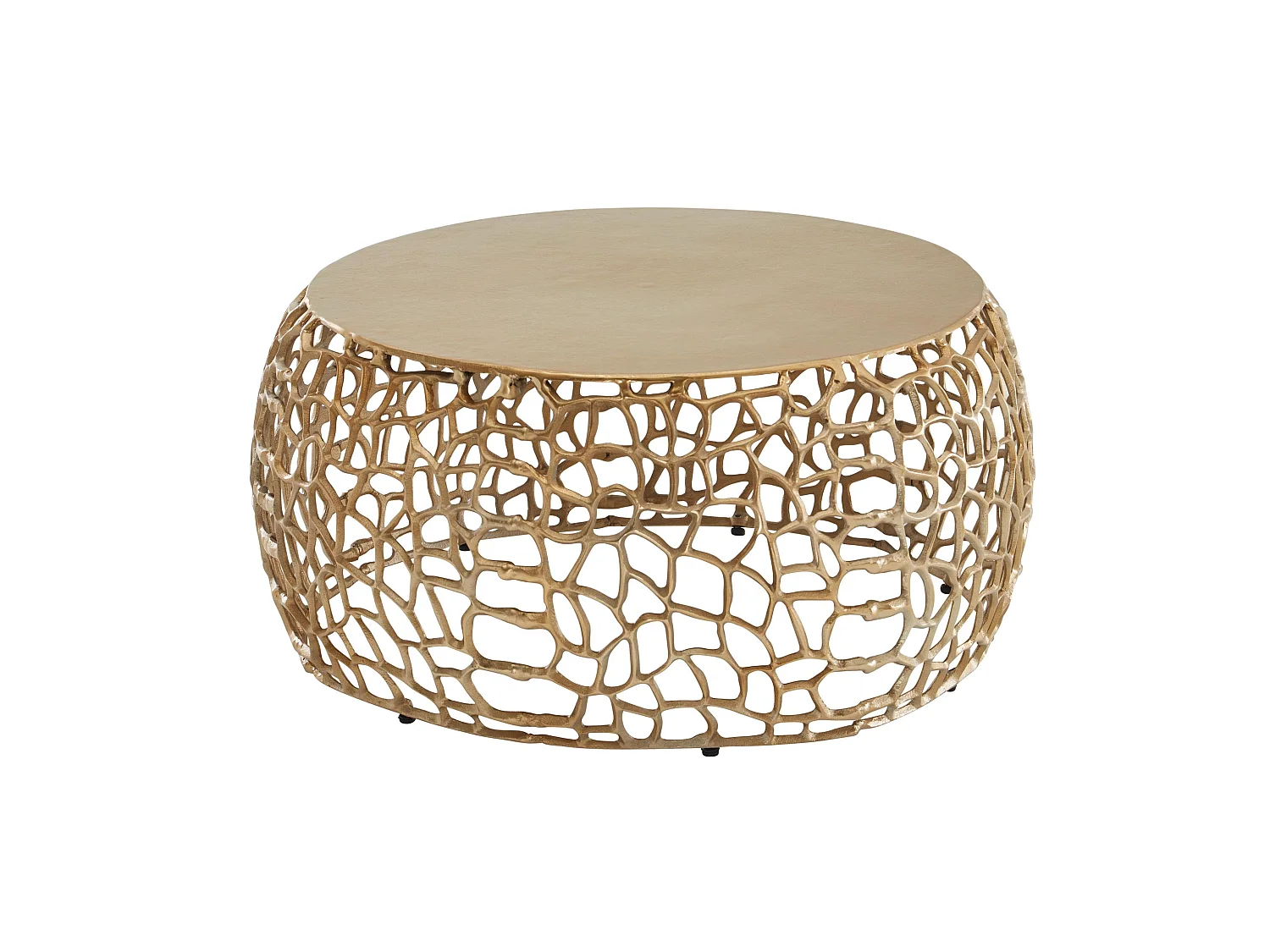 Couchtisch Metall Sofatisch Ø 66 cm Tisch Wohnzimmertisch Rund Aluminium