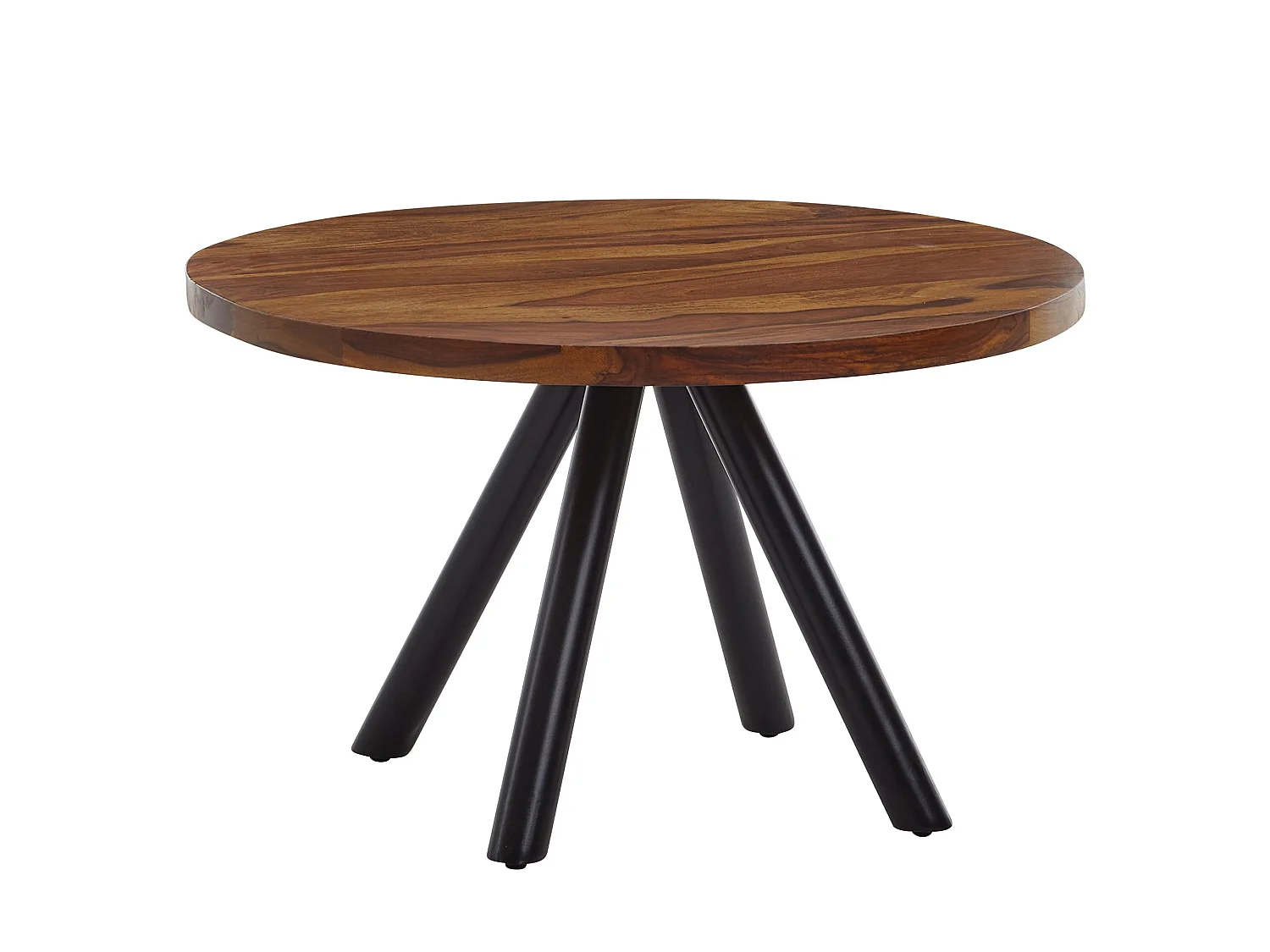 Table Basse Ronde Bois Massif 60x60x35 cm Petite Table de Salon Moderne