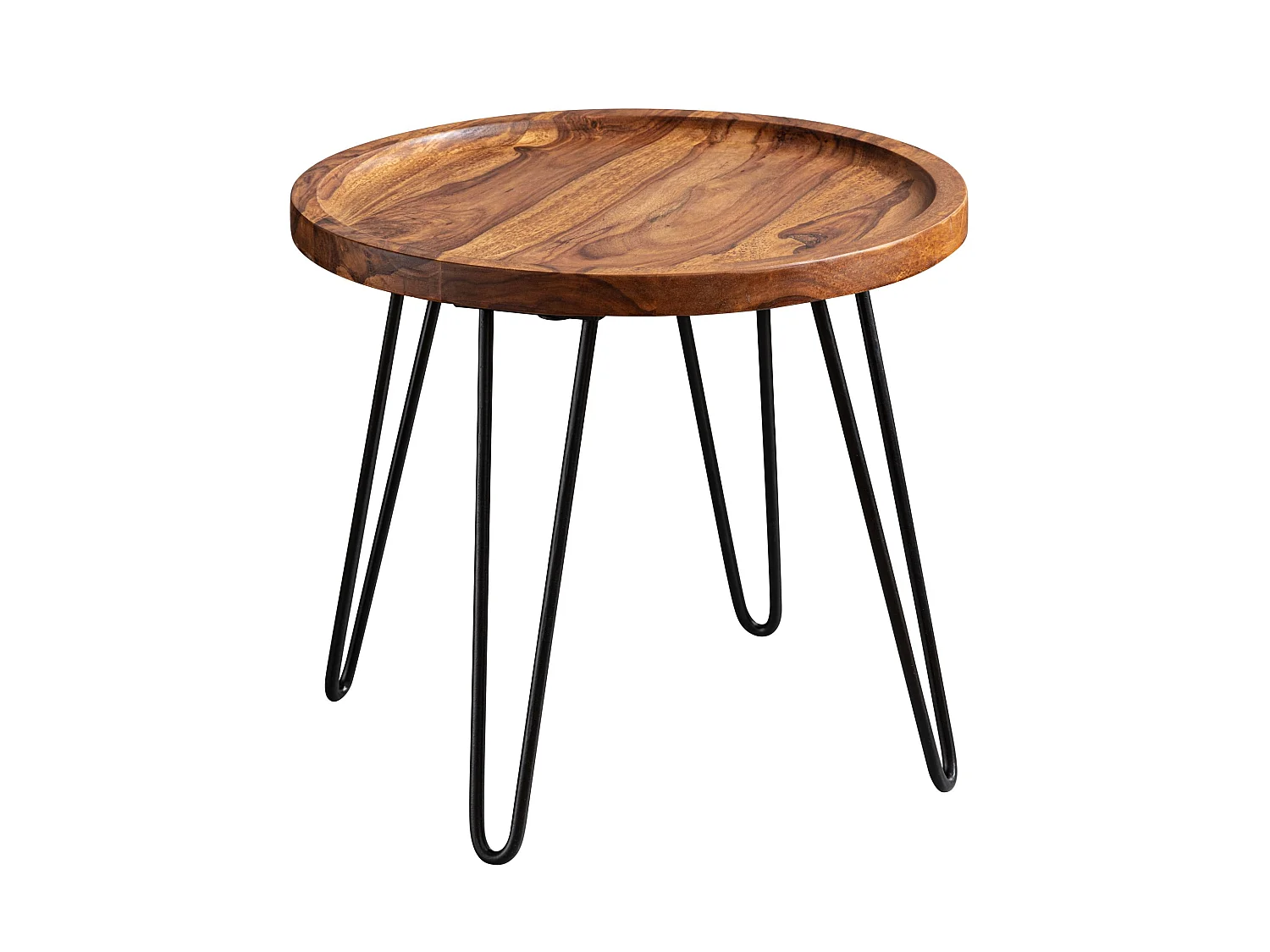 Table basse 45x40x45 cm Table de salon Sheesham Table basse ronde
