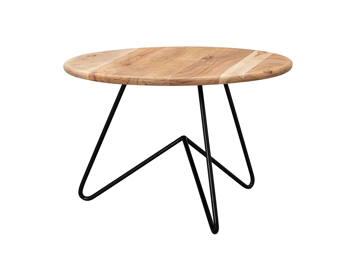 table basse bois massif 60x39.5x60cm table de salon table basse table ronde