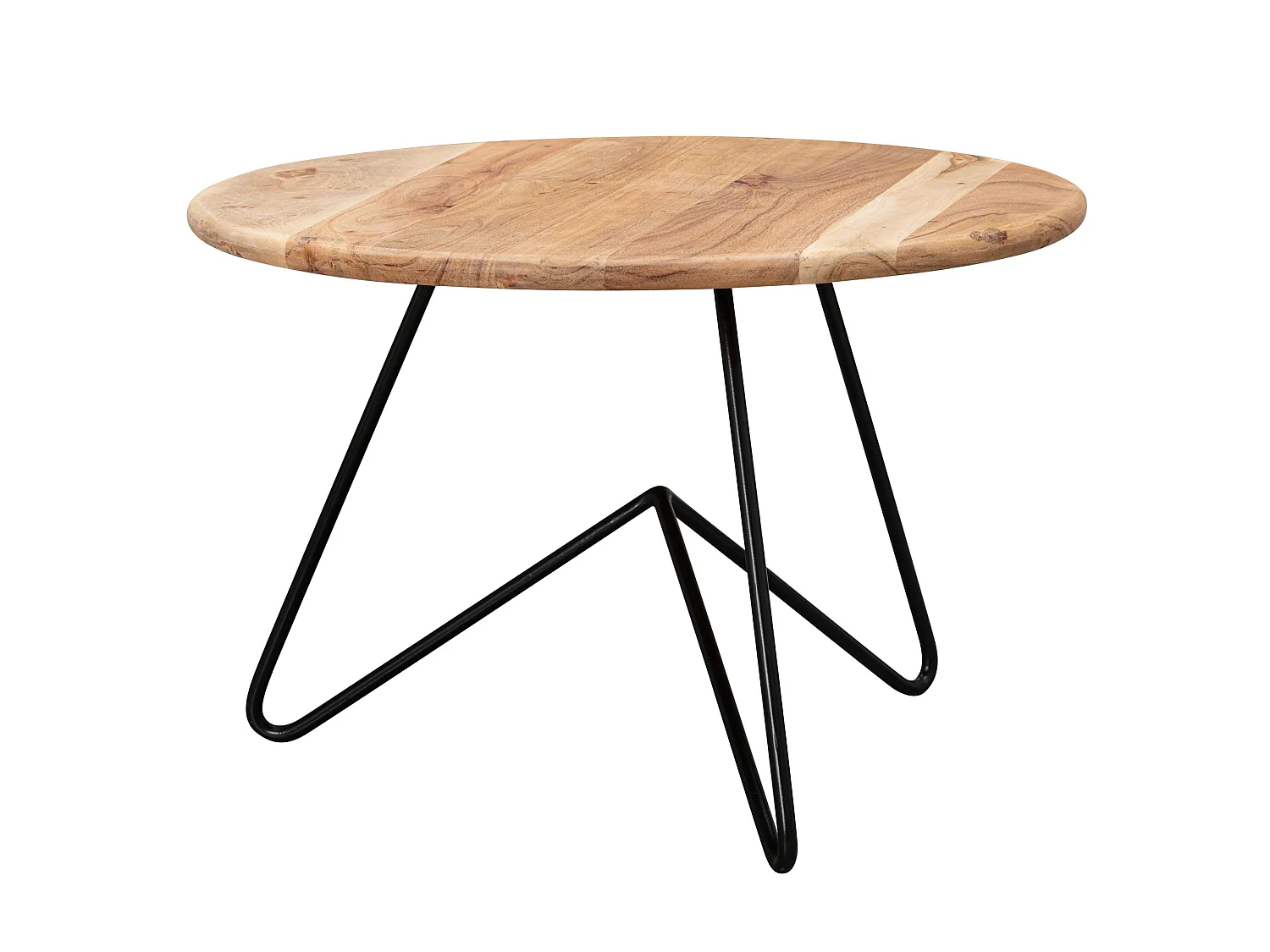 table basse bois massif 60x39.5x60cm table de salon table basse table ronde