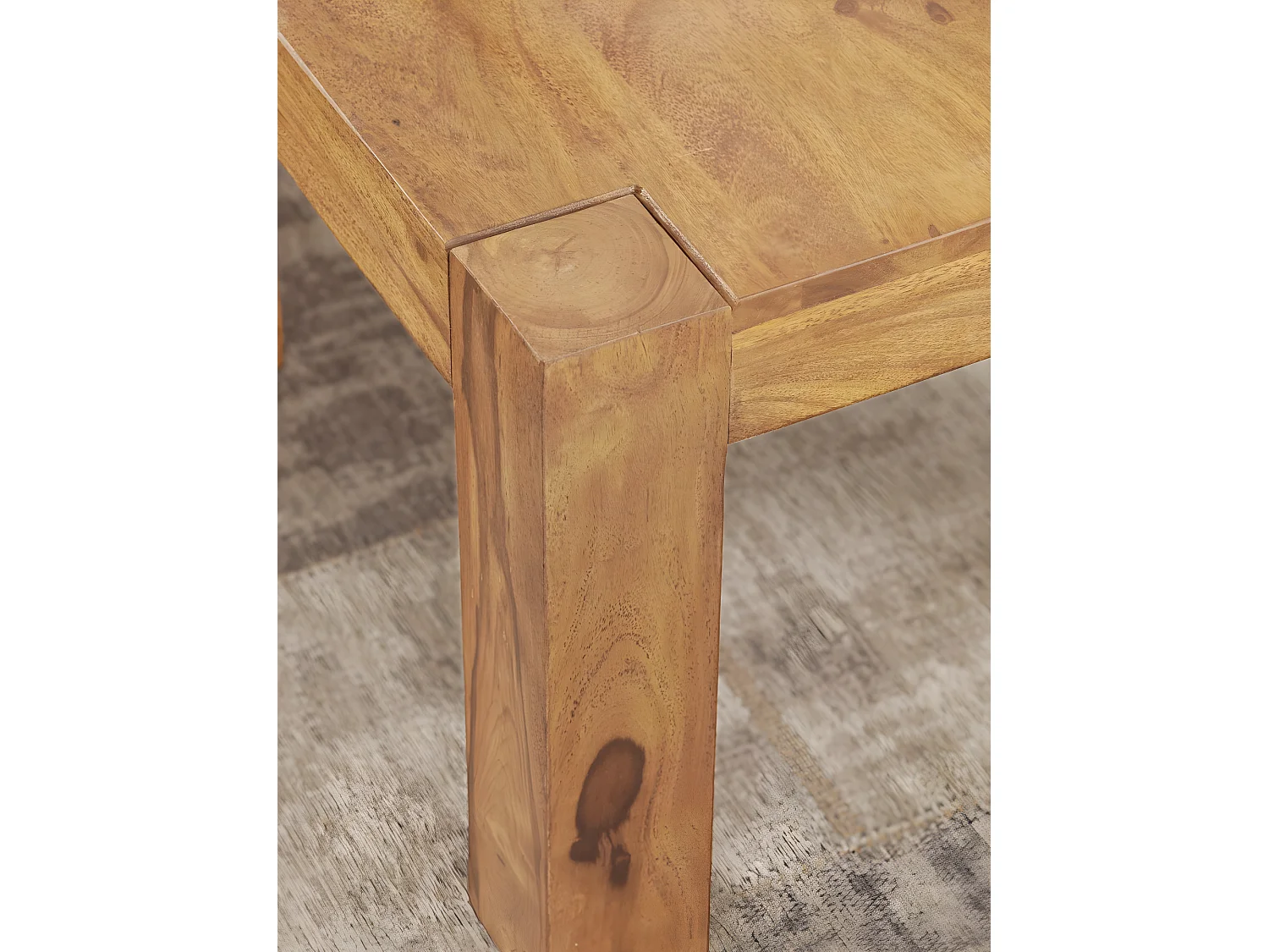 Massiver Couchtisch 60 cm Holz Tisch Massiv Wohnzimmertisch Beistelltisch