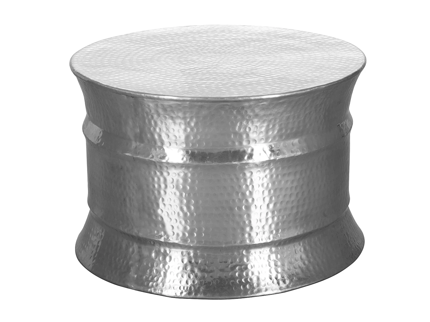 Table Basse de Salon 62x41x62cm Table de Canapé Metal Orientale Ronde