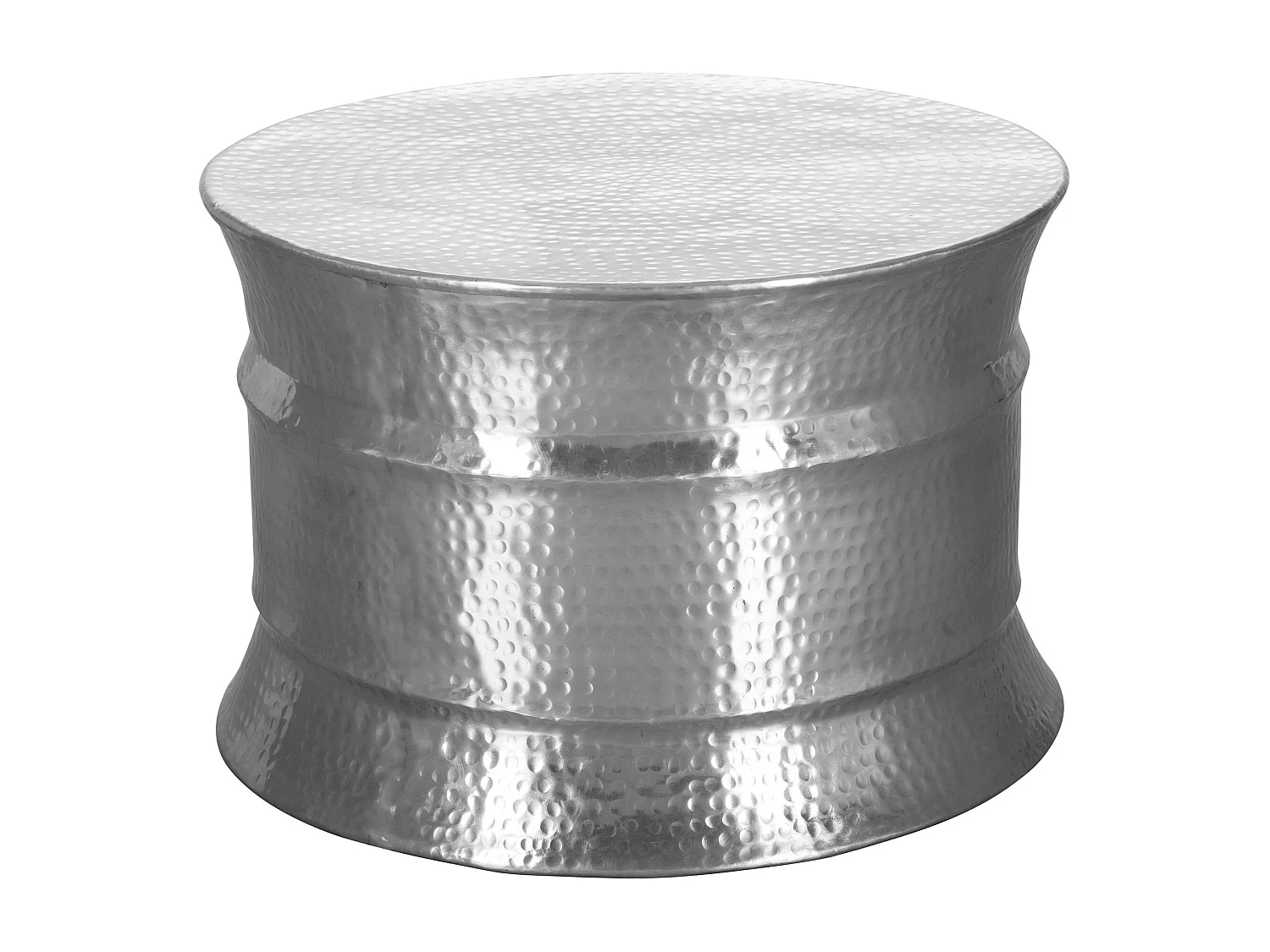Table Basse de Salon 62x41x62cm Table de Canapé Metal Orientale Ronde